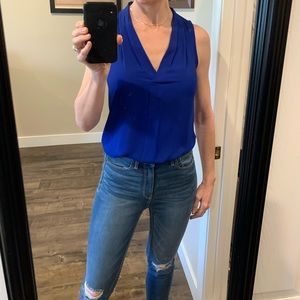 Vince Camuto Royal Blue Sleeveless Blouse